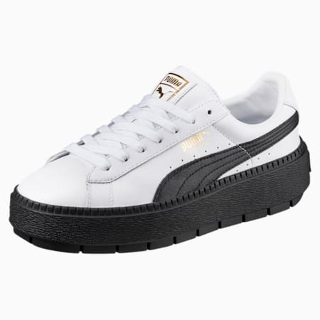 Puma platform trace trainers black shop