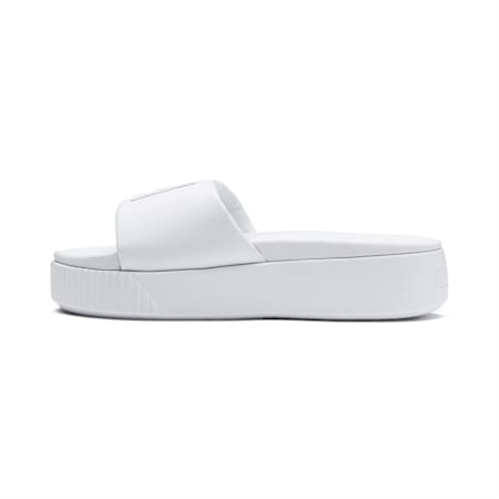 clear and white leadcat jelly puma slides