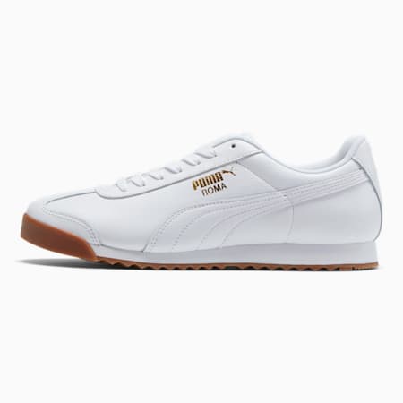 Roma Classic Gum Sneakers, Puma White-Puma Team Gold, small