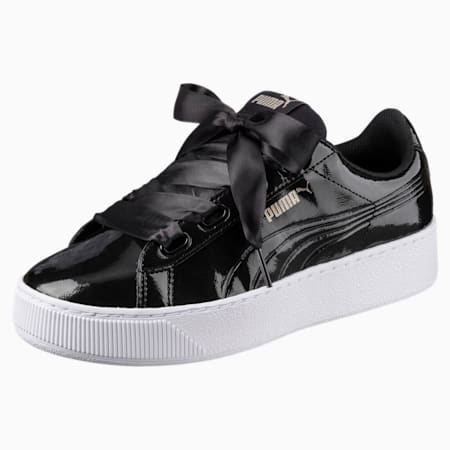 Vikky Platform Ribbon Women's Trainers, Puma Black-Puma Black, small-PHL