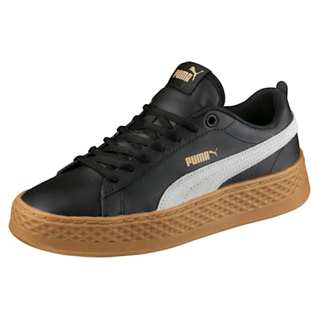 Puma Smash Platform Women's Trainers, Puma Black-Puma White, small-THA