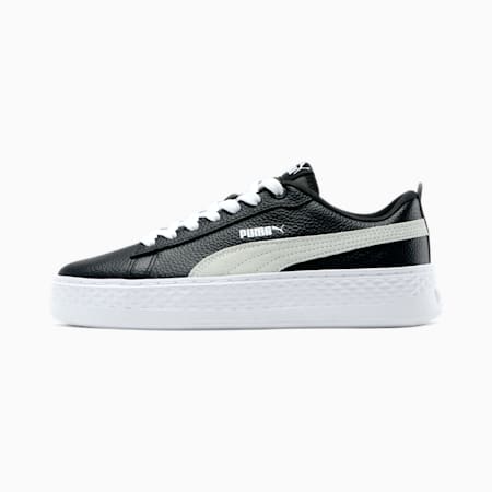 puma platform sneakers black and white