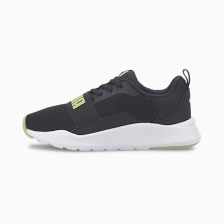puma slip ons kids green