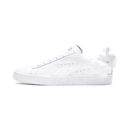 puma suede bow trainers in white