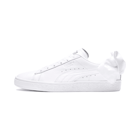 Puma suede bow clearance trainers in white