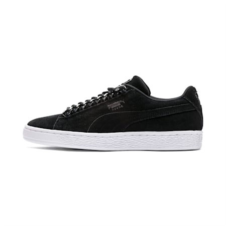Puma black suede classic embroidered trainers shop
