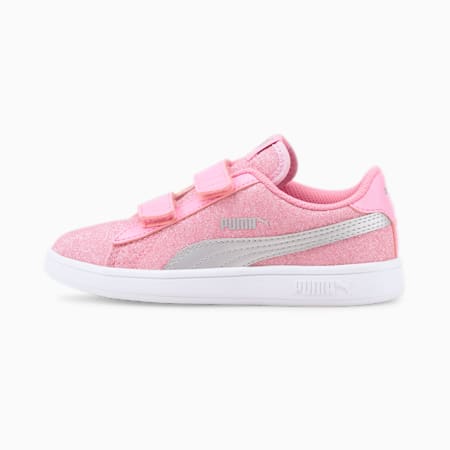 Smash v2 Glitz Glam Sneakers - Kids' 4-8 years, PRISM PINK-Puma Silver, small-AUS