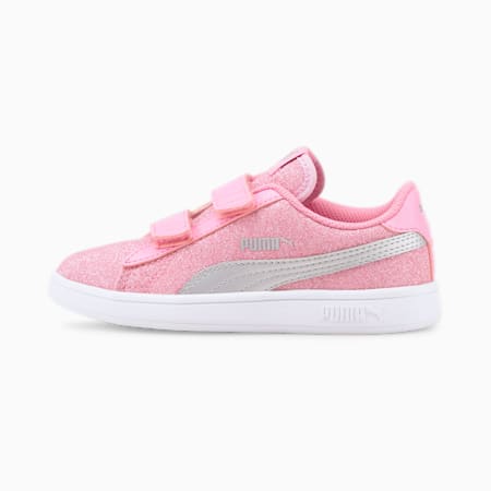 Sepatu Sneaker Anak-anak PUMA Smash v2 Glitz Glam, PRISM PINK-Puma Silver, small-IDN