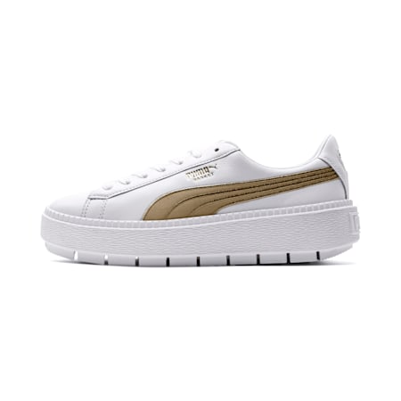 Puma basket platform khaki discount