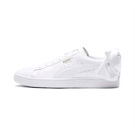 white puma bow trainers