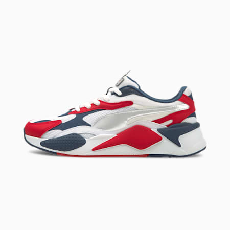 puma red and white shoes