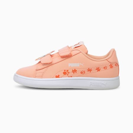 Smash v2 Summer Animals Kids' Trainers, Apricot Blush-Tigerlily, small-SEA