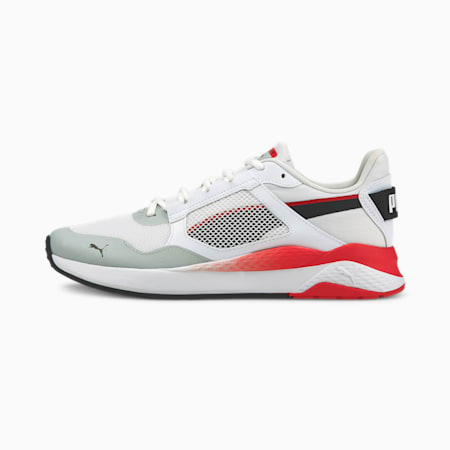Anzarun Grid Unisex Shoes, Puma White-Puma Black-High Risk Red, small-IND