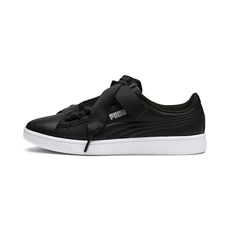 puma white ribbon shoes