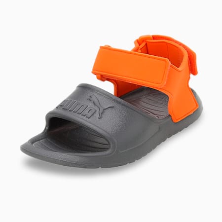 Divecat v2 Injex Kids’ Sandals, Cool Dark Gray-Rickie Orange, small-IND