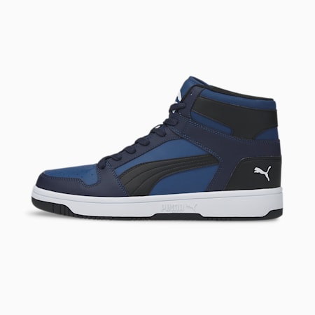 Rebound Lay Up Trainers, Limoges-Puma Black-Peacoat-Puma White, small-SEA