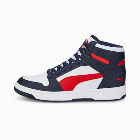 PUMA Rebound LayUp Sneakers, Parisian Night-High Risk Red-Puma White, small