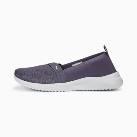Adelina Slip-On รองเท้าผ้าใบผู้หญิง, Purple Charcoal-Spring Lavender-PUMA White, small-THA
