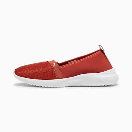 Adelina Slip-On รองเท้าผ้าใบผู้หญิง, Mars Red-Alpine Snow-PUMA White, small-THA