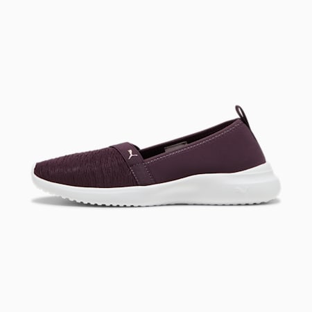 Adelina Slip-On รองเท้าผ้าใบผู้หญิง, Midnight Plum-Mauve Mist-PUMA White, small-THA