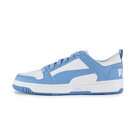 Rebound Lay Up Lo SL Trainers, Puma White-Team Light Blue, small-SEA