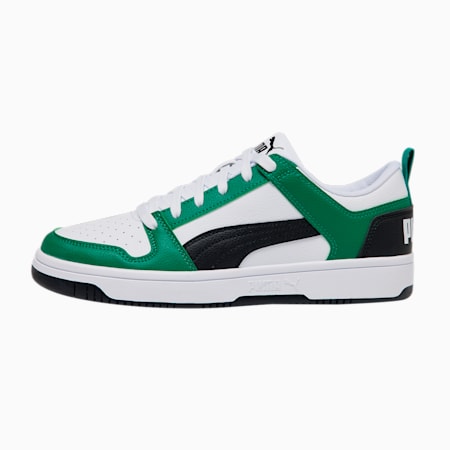 Rebound Lay Up Lo SL Trainers, Puma White-Puma Black-Pepper Green, small-SEA