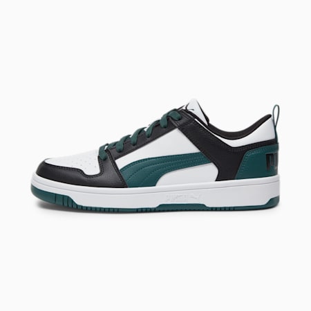 Rebound Lay Up Lo SL Trainers, Puma White-June Bug-Puma Black, small-SEA