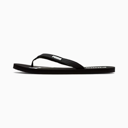 puma wrens black flip flops