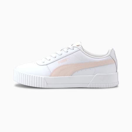 Carina Leather Women's Trainers, Puma White-Rosewater-Rosewater, small-PHL