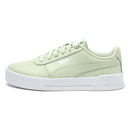 Carina Leather Women's Trainers, Bok Choy-Puma White, small-SEA