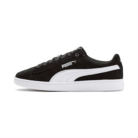 PUMA Vikky v2 Suede Sneakers JR, Puma Black-Puma White-Puma Silver, large
