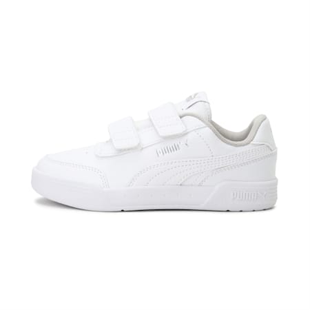 Caracal V Kids' Shoes, Puma White-Puma White-Puma Silver, small-IND
