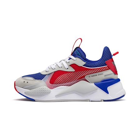 PUMA x TRANSFORMERS RS-X Optimus Prime Youth Trainers, Dazzling Blue-High Risk Red, small-SEA