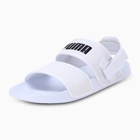puma white sandals