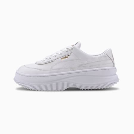 puma white leather deva trainers