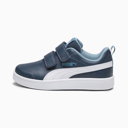 Courtflex V2 Kids' Trainers, Dark Night-PUMA White, small-SEA