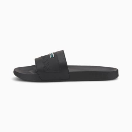 puma slides mens black