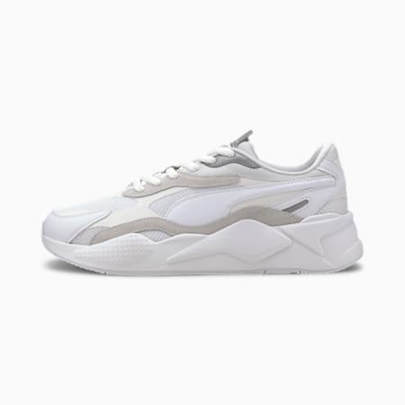 grey and white puma shoes