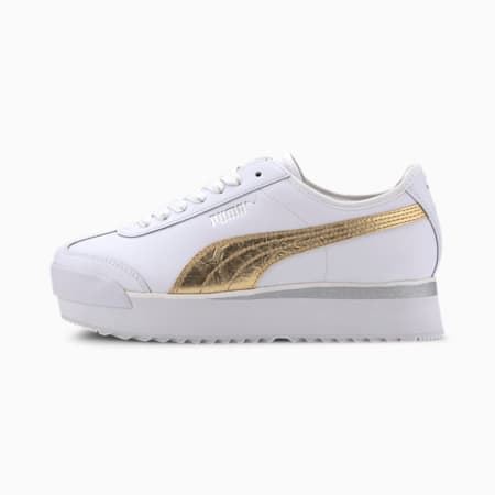 puma white with gold