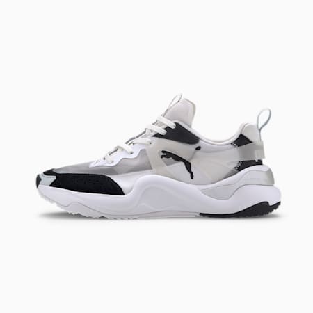 puma black and white trainers