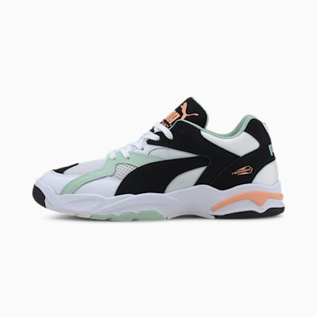 Performer Clay Trainers, Puma White-Puma Black-Mist Green, small-SEA