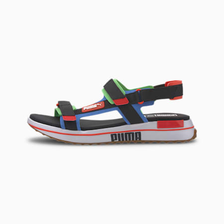 Future Rider Game On Sandals, Palace Blue-Puma Black-Fluo Green-Gum, small-IDN