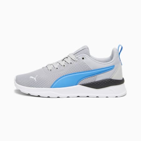 Anzarun Lite Youth Trainers, Ash Gray-Regal Blue-PUMA White, small-SEA