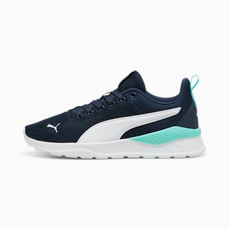 Anzarun Lite Youth Trainers, Club Navy-PUMA White-Mint, small-SEA