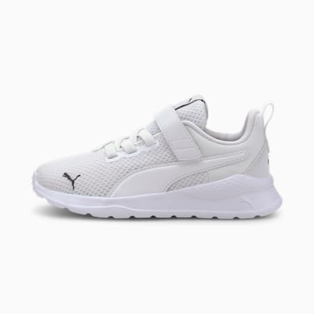 Anzarun Lite Kids' Trainers, Puma White-Puma White, small-DFA