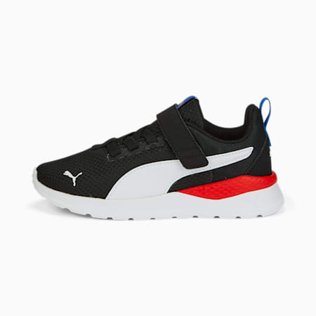 Anzarun Lite Kids' Trainers, Puma Black-Puma White-PUMA Team Royal-Spectra Yellow, small-SEA