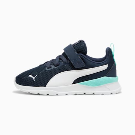 Anzarun Lite Kids' Trainers, Club Navy-PUMA White-Mint, small-SEA