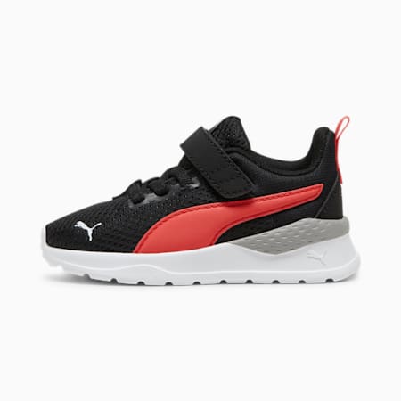 Anzarun Lite Babies' Trainers, PUMA Black-Active Red-PUMA White, small-DFA