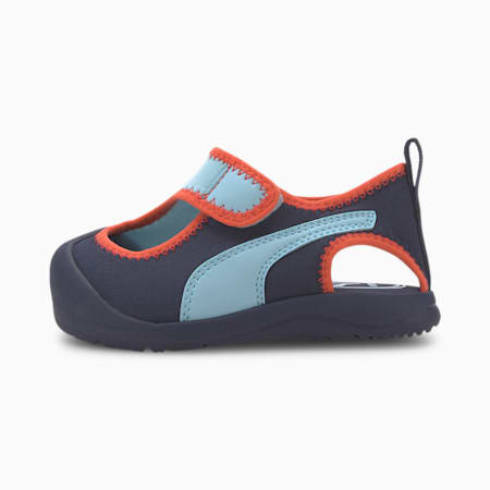 Aquacat Babies' Sandals, Aquamarine-Peacoat-Hot Coral, small-SEA