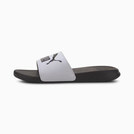 Puma slides black and white store